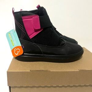 BareTraps Kids Boots with Black and Pink Accents